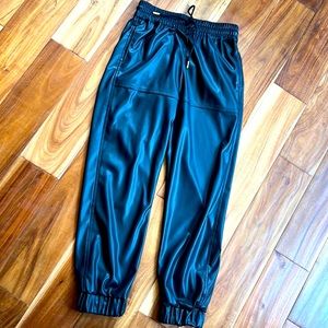 Generation Love Vegan leather cuffed jogger